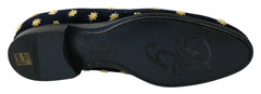 Dolce & Gabbana Blue Velvet Crown Slippers Loafers Shoes -   -  Dolce & Gabbana.