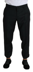 Dolce & Gabbana Black Wool Skinny Cropped Trouser Dress -   -  Dolce & Gabbana.