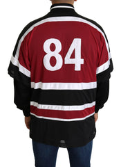 Dolce & Gabbana Red Black AMORE Sport Full Zipper Sweater -   -  Dolce & Gabbana.