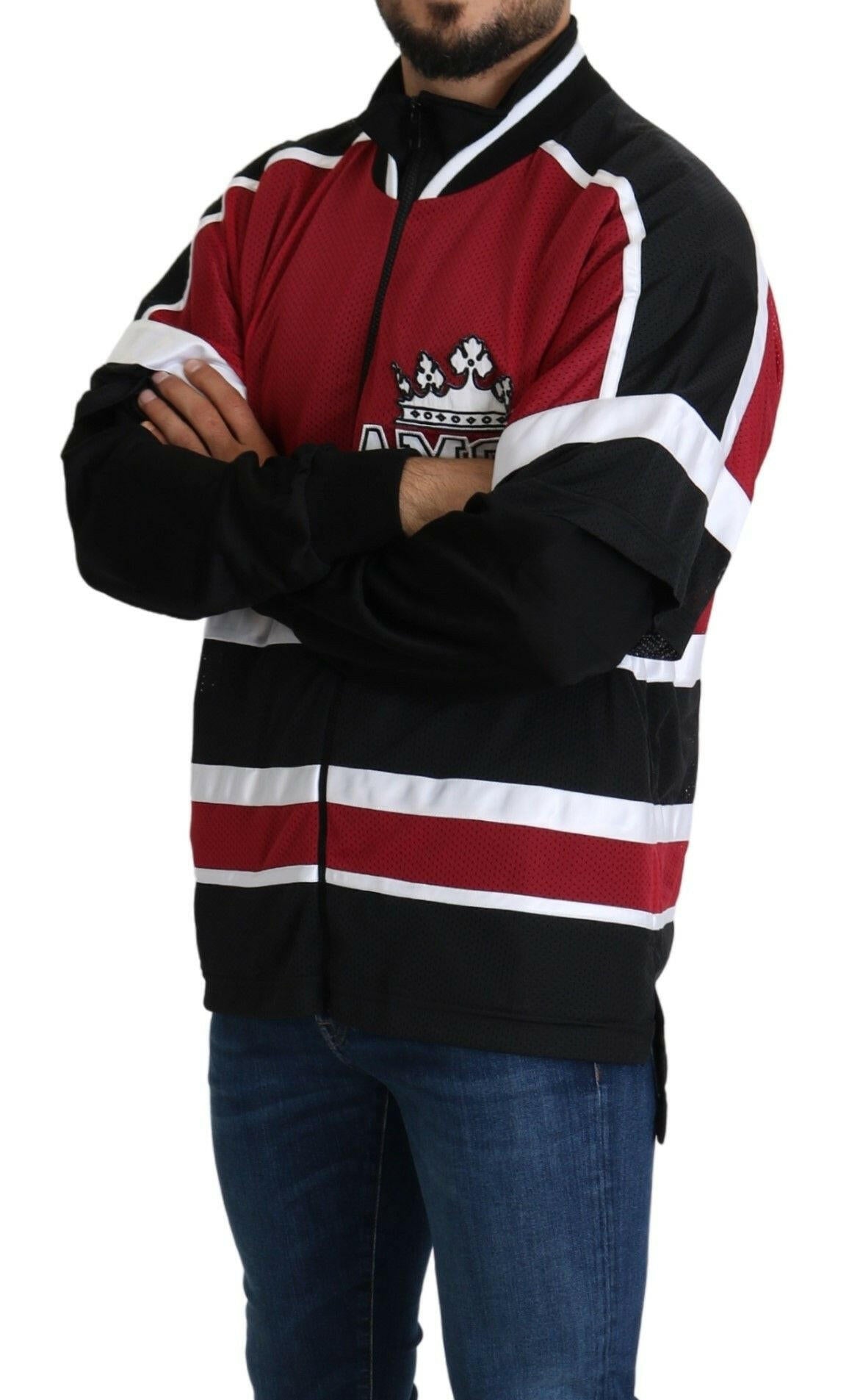 Dolce & Gabbana Red Black AMORE Sport Full Zipper Sweater -   -  Dolce & Gabbana. Dolce & Gabbana Red Black AMORE Sport Full Zipper Sweater -   -  Dolce & Gabbana.