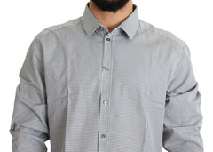 Dolce & Gabbana Black White Checkered GOLD Dress Cotton Shirt -   -  Dolce & Gabbana.