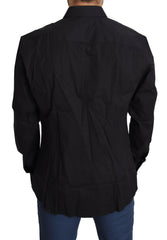 Dolce & Gabbana Black Cotton Stretch Dress SICILIA Shirt -   -  Dolce & Gabbana.