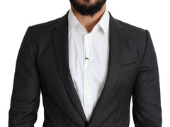 Dolce & Gabbana Black Wool Single Breasted Coat MARTINI Blazer -   -  Dolce & Gabbana.