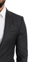 Dolce & Gabbana Black Wool Single Breasted Coat MARTINI Blazer -   -  Dolce & Gabbana.