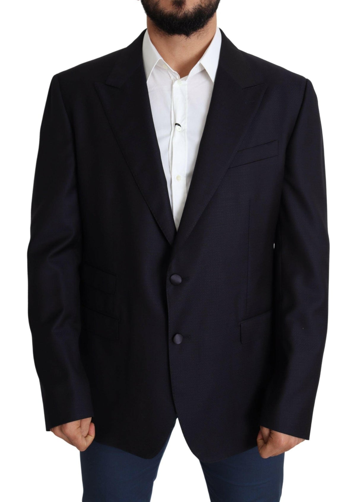 Dolce & Gabbana Black Wool Single Breasted NAPOLI Blazer -   -  Dolce & Gabbana.