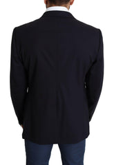 Dolce & Gabbana Black Wool Stretch Men Coat MARTINI Blazer -   -  Dolce & Gabbana.