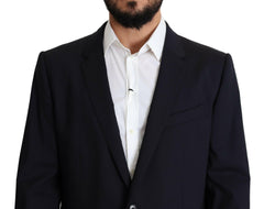 Dolce & Gabbana Black Wool Stretch Men Coat MARTINI Blazer -   -  Dolce & Gabbana.
