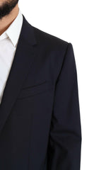 Dolce & Gabbana Black Wool Stretch Men Coat MARTINI Blazer -   -  Dolce & Gabbana.