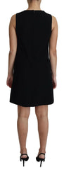 Dolce & Gabbana Black Viscose Stretch A-line Shift Mini Dress -   -  Dolce & Gabbana.
