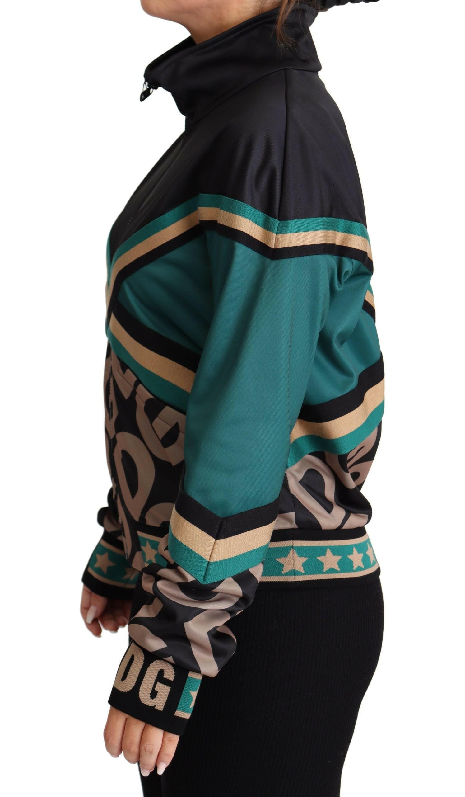 Dolce & Gabbana Multicolor DG Logo Mania Track Bomber Jacket -   -  Dolce & Gabbana. Dolce & Gabbana Multicolor DG Logo Mania Track Bomber Jacket -   -  Dolce & Gabbana.