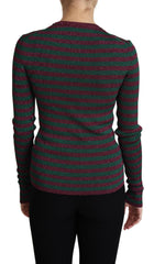 Dolce & Gabbana Multicolor Stripes Crew Neck Pullover Sweater -   -  Dolce & Gabbana.