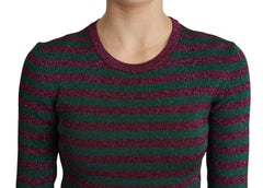 Dolce & Gabbana Multicolor Stripes Crew Neck Pullover Sweater -   -  Dolce & Gabbana.