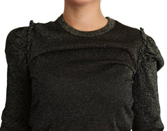 Dolce & Gabbana Black Gold Cropped Women Pullover Sweater - - Dolce & Gabbana.