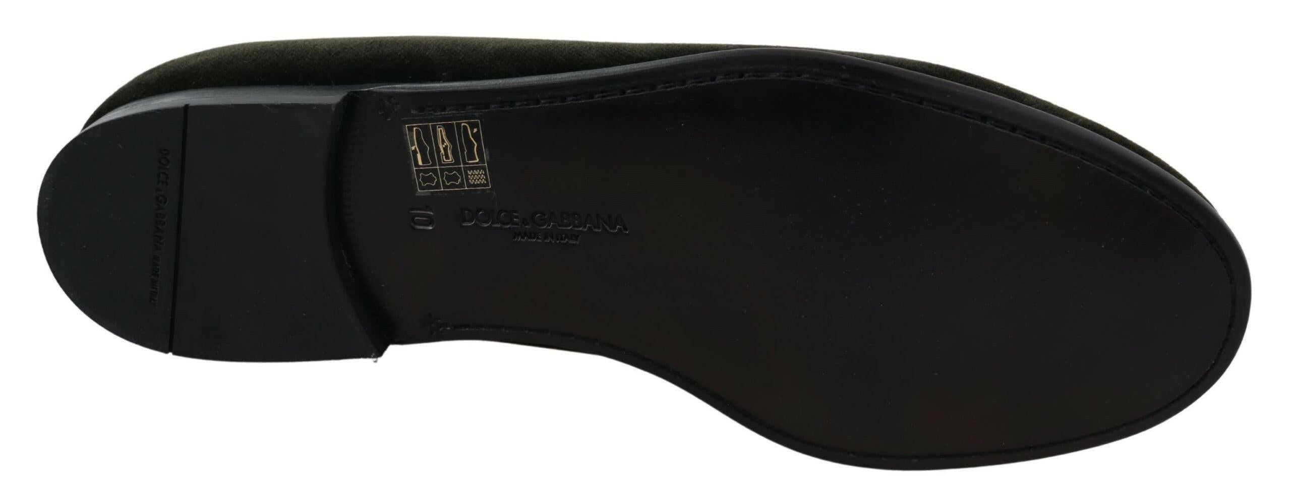 Dolce & Gabbana Green Velvet Slip On Mens Loafers Shoes -   -  Dolce & Gabbana. Dolce & Gabbana Green Velvet Slip On Mens Loafers Shoes -   -  Dolce & Gabbana.