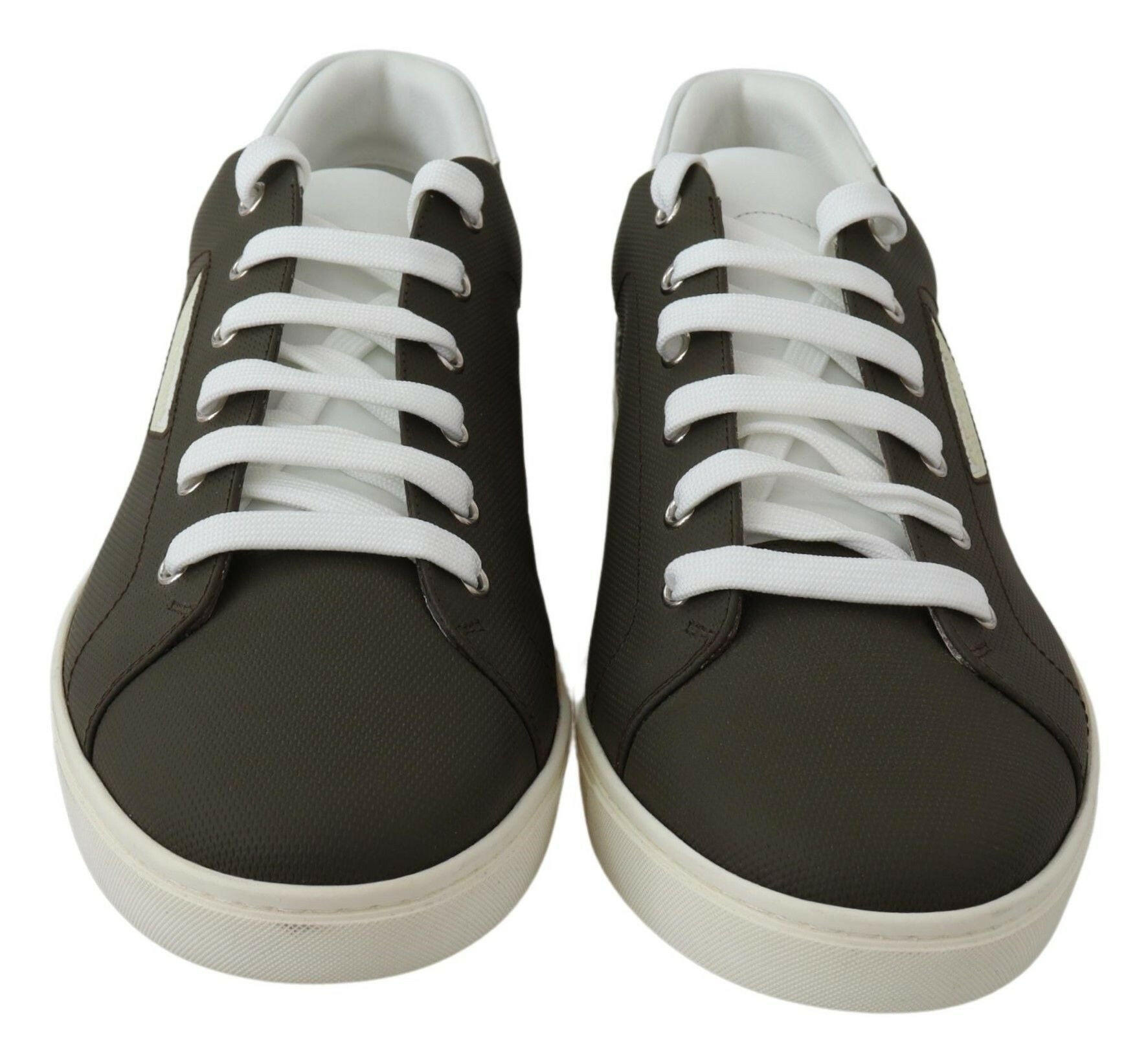 Dolce & Gabbana White Green Leather Low Top Sneakers Shoes -   -  Dolce & Gabbana. Dolce & Gabbana White Green Leather Low Top Sneakers Shoes -   -  Dolce & Gabbana.