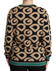 Dolce & Gabbana Multicolor DG Mania Wool Crewneck Pullover Sweater - - Dolce & Gabbana.