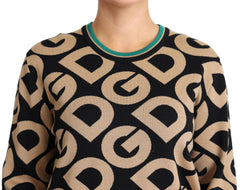 Dolce & Gabbana Multicolor DG Mania Wool Crewneck Pullover Sweater - - Dolce & Gabbana.