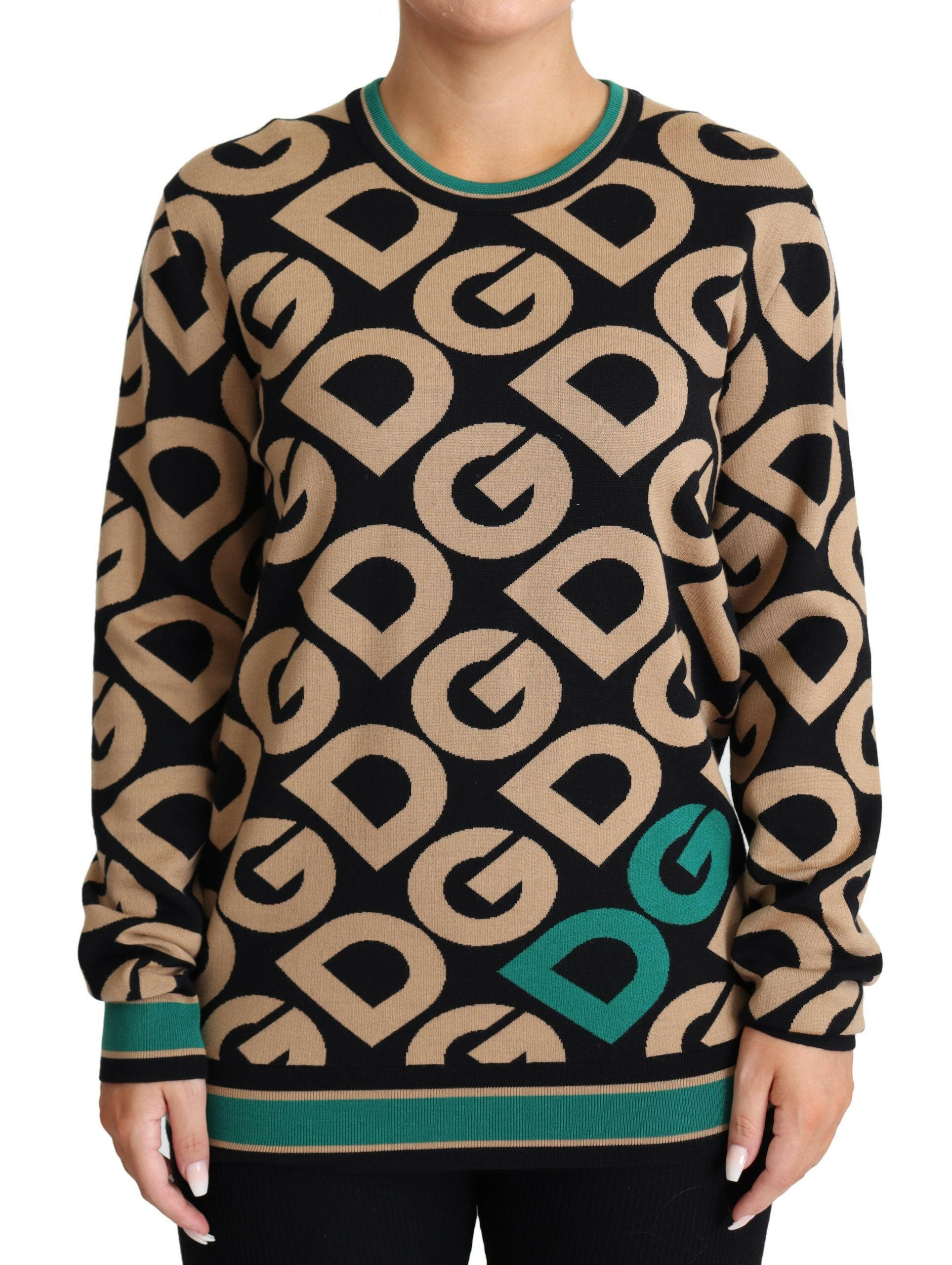 Dolce & Gabbana Multicolor DG Mania Wool Crewneck Pullover Sweater - - Dolce & Gabbana.