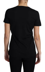 Dolce & Gabbana Black Wool Round Neck Short Sleeves T-shirt -   -  Dolce & Gabbana.