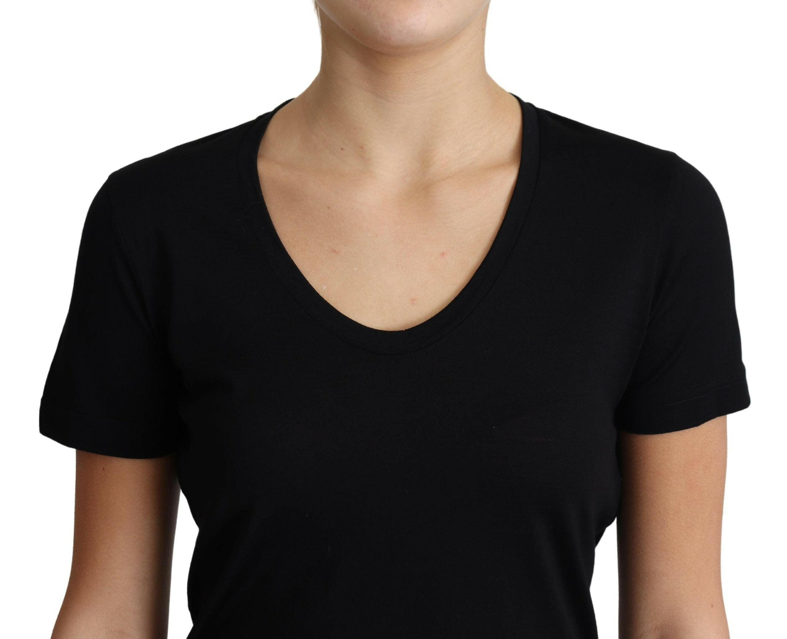 Dolce & Gabbana Black Wool Round Neck Short Sleeves T-shirt -   -  Dolce & Gabbana. Dolce & Gabbana Black Wool Round Neck Short Sleeves T-shirt -   -  Dolce & Gabbana.