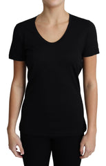 Dolce & Gabbana Black Wool Round Neck Short Sleeves T-shirt -   -  Dolce & Gabbana.