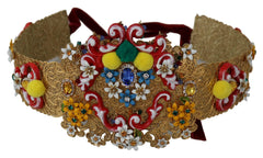 Dolce & Gabbana multicolor Embellished Floral Crystal Wide Waist Belt -   -  Dolce & Gabbana.