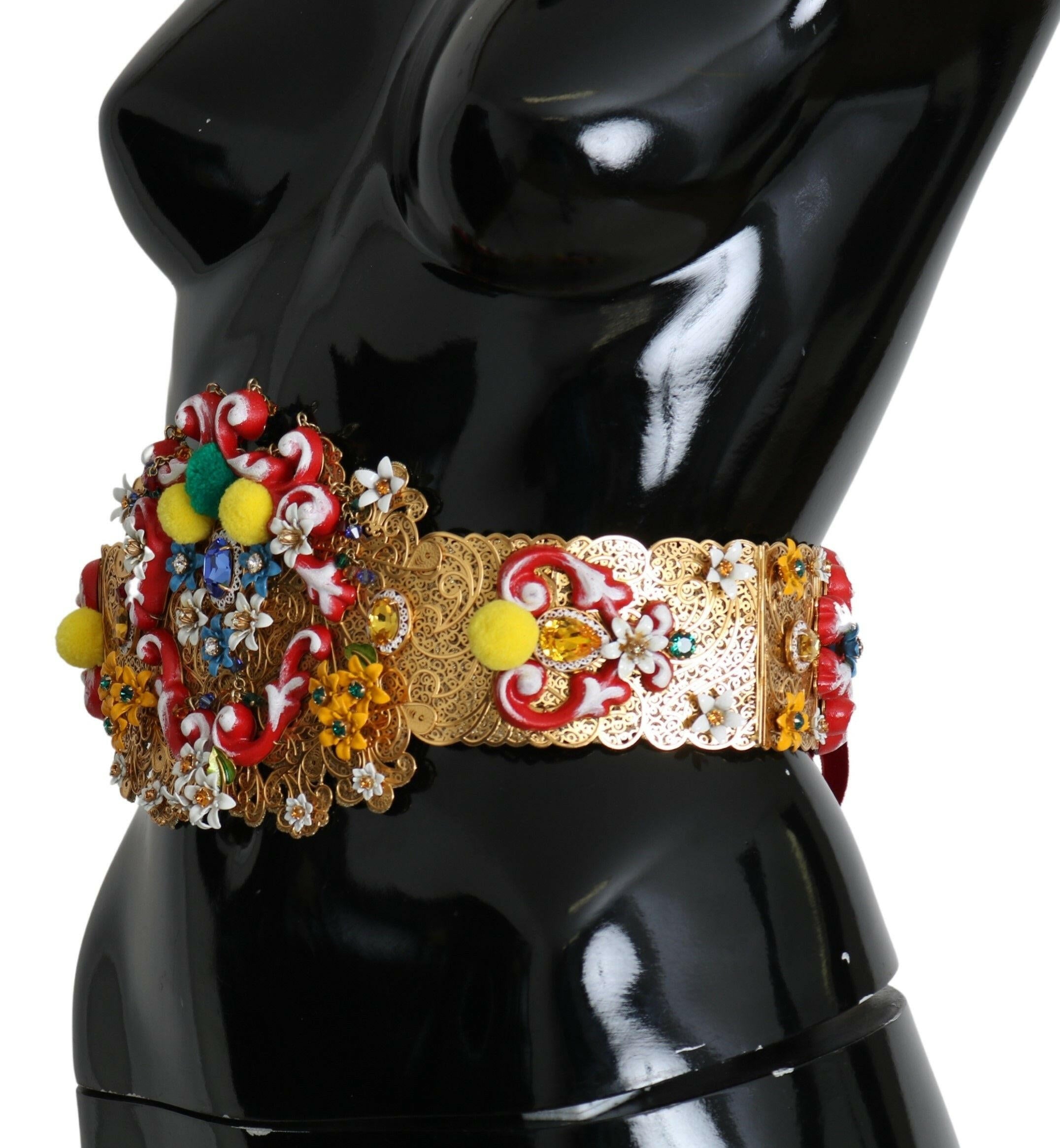Dolce & Gabbana multicolor Embellished Floral Crystal Wide Waist Belt -   -  Dolce & Gabbana. Dolce & Gabbana multicolor Embellished Floral Crystal Wide Waist Belt -   -  Dolce & Gabbana.