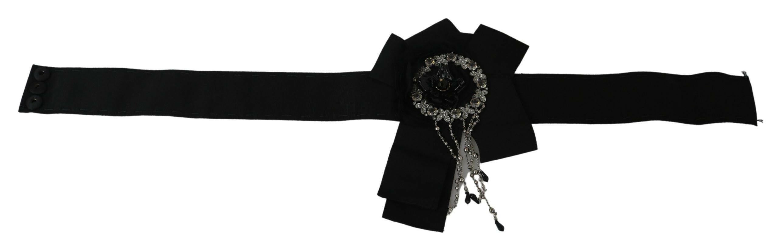 Dolce & Gabbana Black Crystal Brooch Wide Wai SATORIA Belt -   -  Dolce & Gabbana. Dolce & Gabbana Black Crystal Brooch Wide Wai SATORIA Belt -   -  Dolce & Gabbana.
