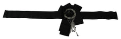 Dolce & Gabbana Black Crystal Brooch Wide Wai SATORIA Belt -   -  Dolce & Gabbana.