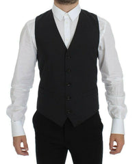 Dolce & Gabbana Gray Wool Stretch Dress Blazer Vest -  Vests for Men Suits -  Dolce & Gabbana.