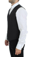 Dolce & Gabbana Gray Wool Stretch Dress Blazer Vest -  Vests for Men Suits -  Dolce & Gabbana.