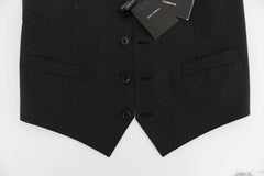 Dolce & Gabbana Gray Wool Stretch Dress Blazer Vest -  Vests for Men Suits -  Dolce & Gabbana.