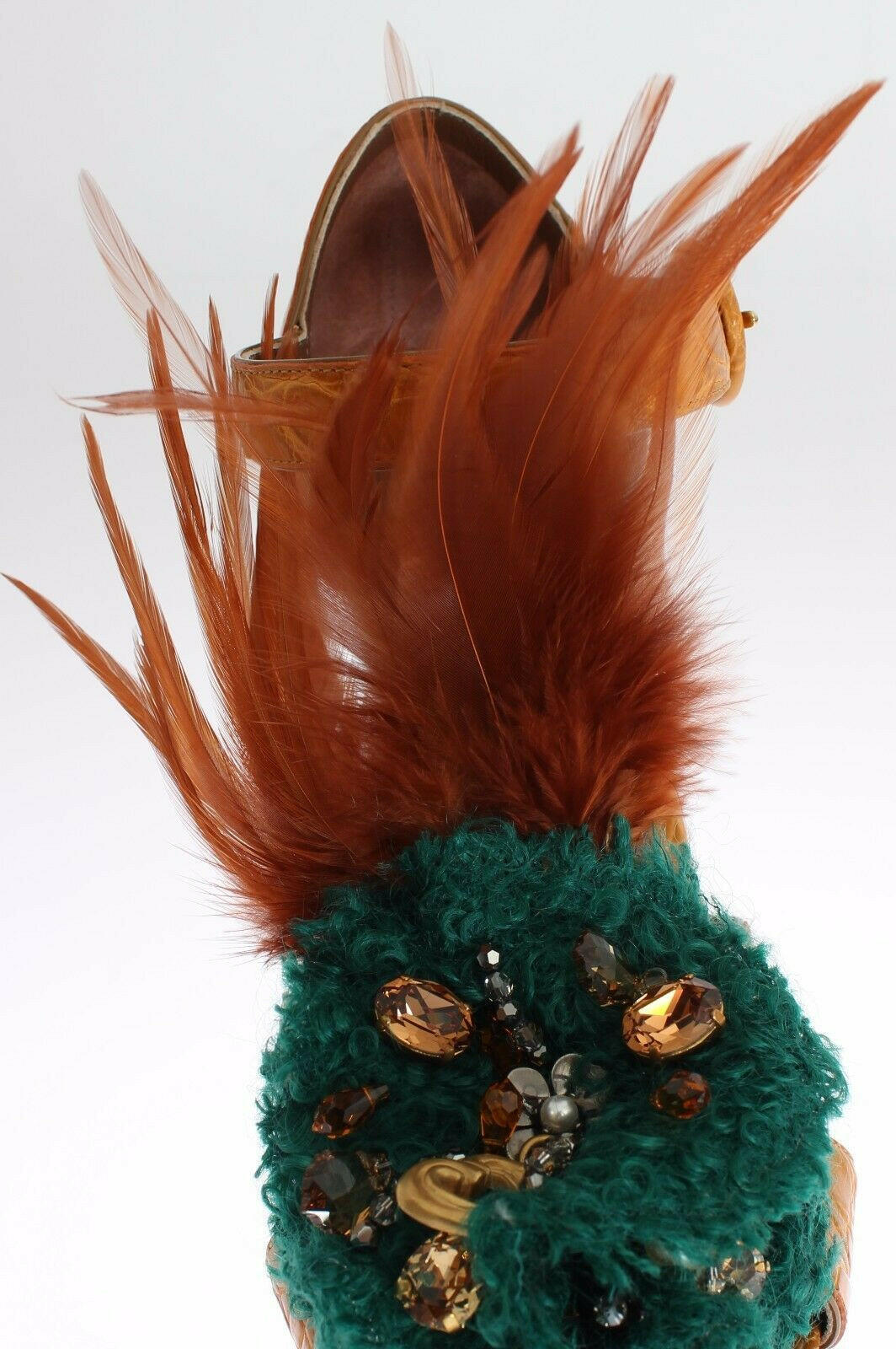 Dolce & Gabbana Orange Leather Crystal Platform Sandal Shoes -   -  Dolce & Gabbana. Dolce & Gabbana Orange Leather Crystal Platform Sandal Shoes -   -  Dolce & Gabbana.