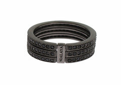 Nialaya Black CZ 925 Sterling Silver Womens -   -  Nialaya.