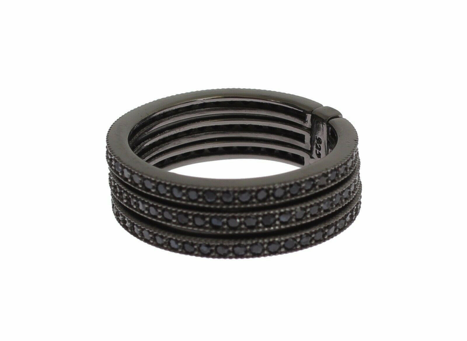 Nialaya Black CZ 925 Sterling Silver Womens -   -  Nialaya.