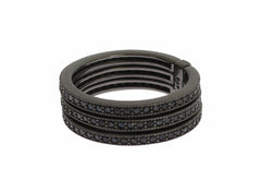 Nialaya Black CZ 925 Sterling Silver Womens -   -  Nialaya.