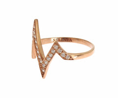 Nialaya Pink Gold 925 Silver Womens Clear Ring -   -  Nialaya.