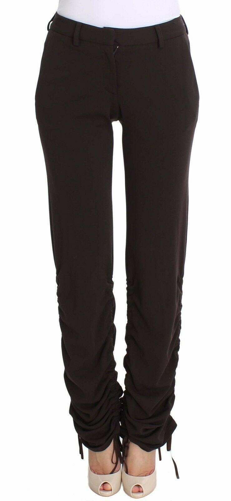 Ermanno Scervino Brown Stretch Casual Trousers Pants -   -  Ermanno Scervino.