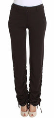 Ermanno Scervino Brown Stretch Casual Trousers Pants -   -  Ermanno Scervino.