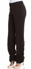 Ermanno Scervino Brown Stretch Casual Trousers Pants -   -  Ermanno Scervino.