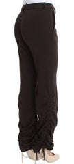 Ermanno Scervino Brown Stretch Casual Trousers Pants -   -  Ermanno Scervino.
