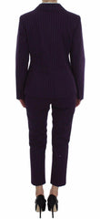 BENCIVENGA Purple Striped Stretch Coat Blazer Pants Suit -   -  BENCIVENGA.