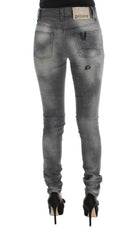 John Galliano Gray Wash Cotton Blend Slim Fit Denim Jeans Pants -   -  John Galliano.
