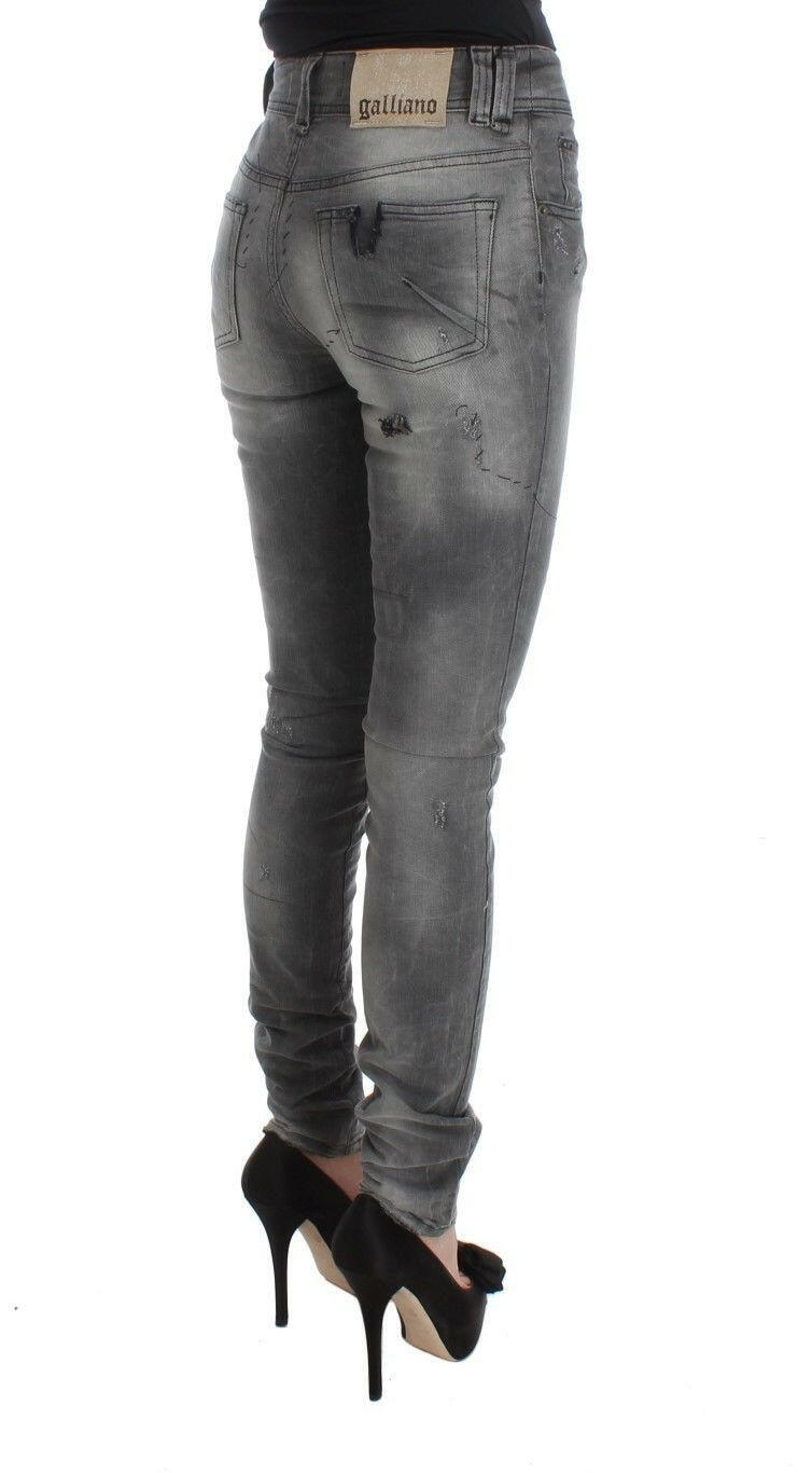 John Galliano Gray Wash Cotton Blend Slim Fit Denim Jeans Pants -   -  John Galliano. John Galliano Gray Wash Cotton Blend Slim Fit Denim Jeans Pants -   -  John Galliano.