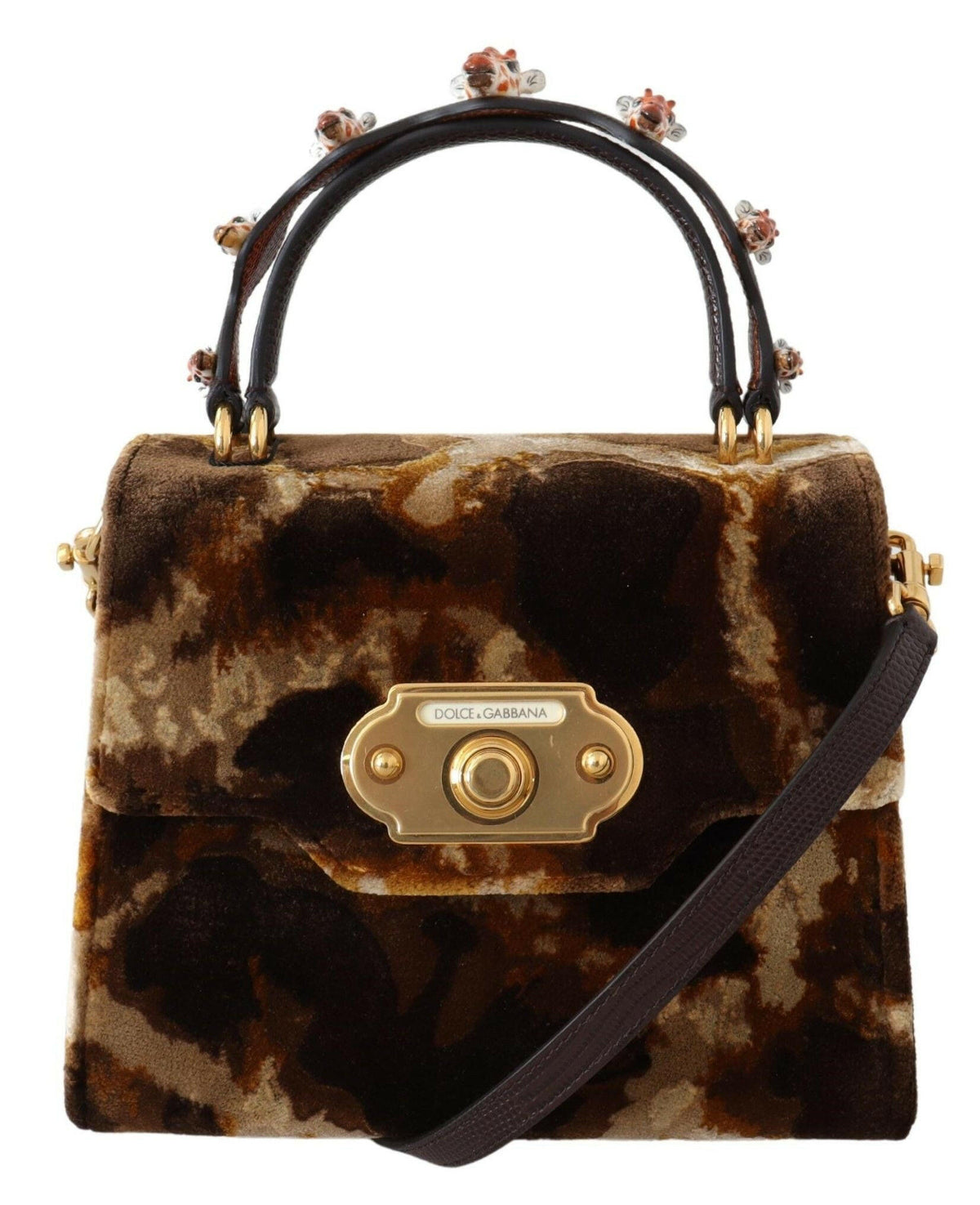 Dolce & Gabbana Brown Giraffe Crossbody Purse Borse WELCOME Purse -   -  Dolce & Gabbana.