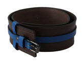 Costume National Brown Thin Blue Line Leather Buckle Belt -   -  Costume National.