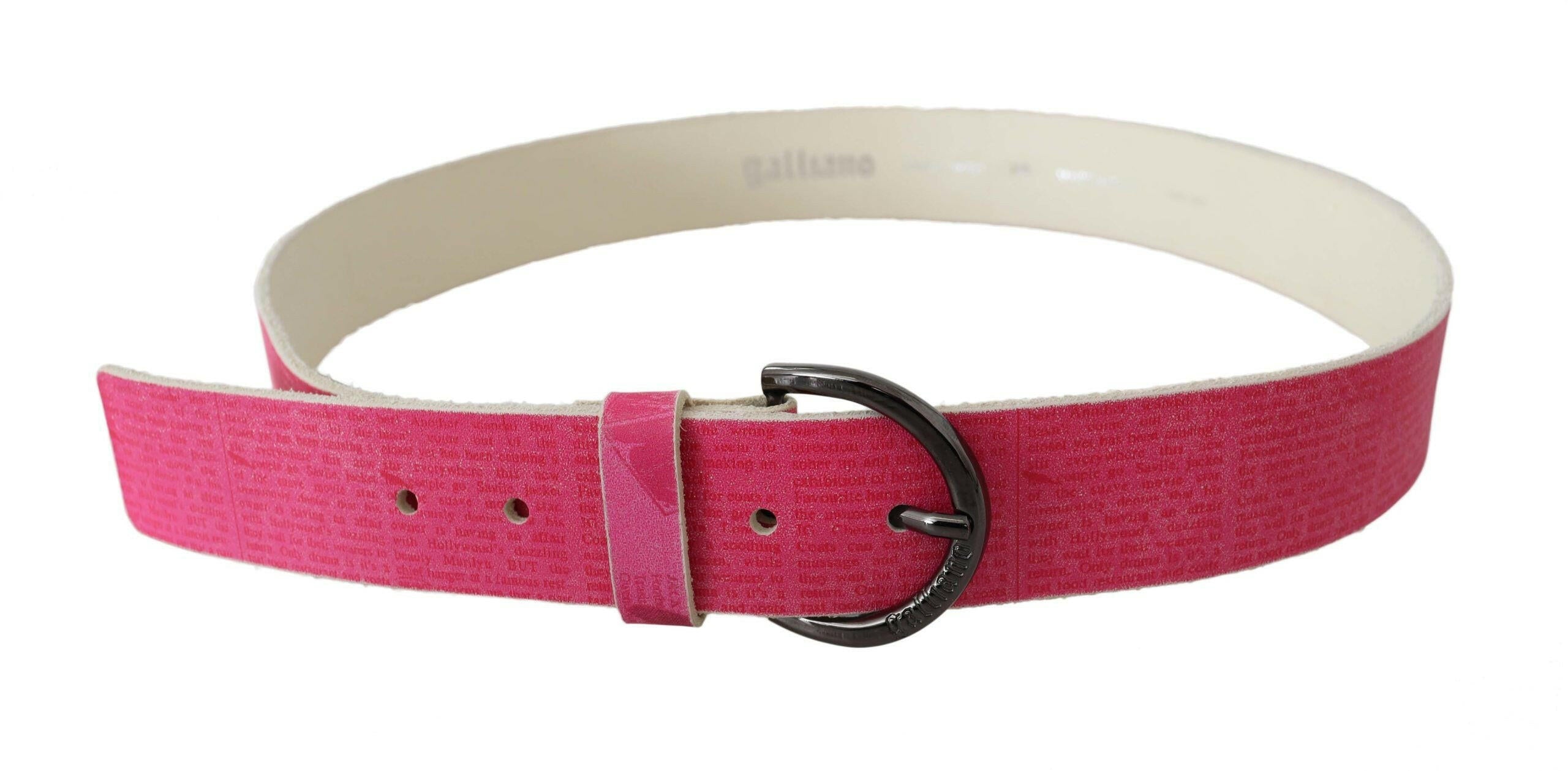 John Galliano Pink Leather Letter Logo Design Round Buckle Belt -   -  John Galliano. John Galliano Pink Leather Letter Logo Design Round Buckle Belt -   -  John Galliano.