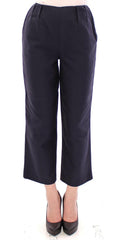 Andrea Incontri Blue Cropped Cotton Pants -   -  Andrea Incontri.