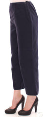 Andrea Incontri Blue Cropped Cotton Pants -   -  Andrea Incontri.