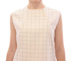 Andrea Incontri White Cotton Checkered Shirt Top -   -  Andrea Incontri.